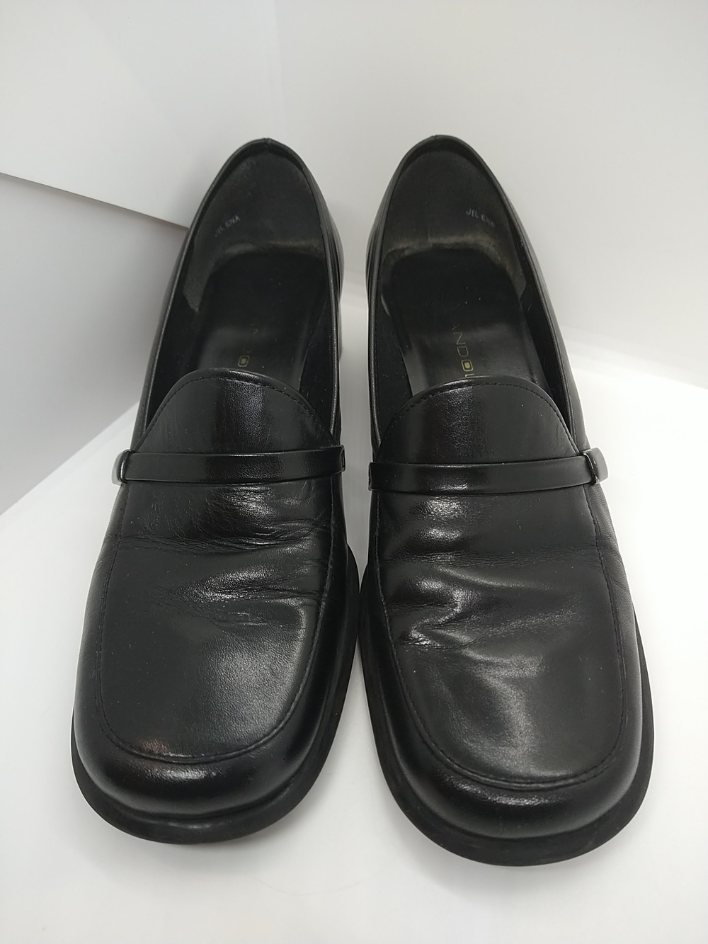 Bandolino Black Leather Penny Loafers